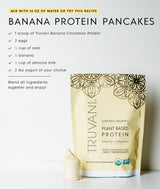 Truvani Vegan Pea Protein Powder | Banana Cinnamon | 20g Organic Plant Based Protein | 20 Servings | Keto | Gluten & Dairy Free | Low Carb | No Added Sugar