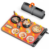 Firelex Food Warming Mat for Buffet, Silicone Food Warm Mat with Timer & 7-Temp Settings, 8s Fast Heat, The Perfect Gift Keep Meals Warm for Parties, Family Dinners, Gray