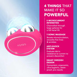 FOREO Age-Defying Bear Bundle - Bear Microcurrent Facial Device + 2 x Conductive Serum 1 fl.oz. - Anti Aging Face Massager - Skin Care Tools Set for an Instant Face Lift - Fuchsia