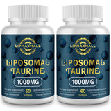 lipmaxmall Liposomal Taurine Supplement 1000mg, High Absorption Amino Acid for Heart, Nerve, Brain, Visual (60 Softgels - 2 Pack)