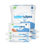 WaterWipes Plastic-Free Original Baby Wipes, 99.9% Water Based Wipes, Unscented & Hypoallergenic for Sensitive Skin, 1080 Count (18 packs)