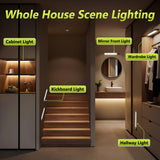 Mpotmiy 6 Pack 10" Under Cabinet Lights with Digital Display,52 LED Rechargeable Motion Sensor Light Indoor,3 Color Temperatures, Magnetic Dimmable Closet Lights, Under Counter Light for Kitchen