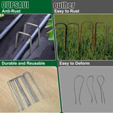 12 Inch Galvanized Landscape Staples Stakes, 25/50/100/200pcs Garden Metal Stakes for Weed Barrier Fabric, Fence Stakes, Tent Stakes, Christmas Decorations (50pcs)