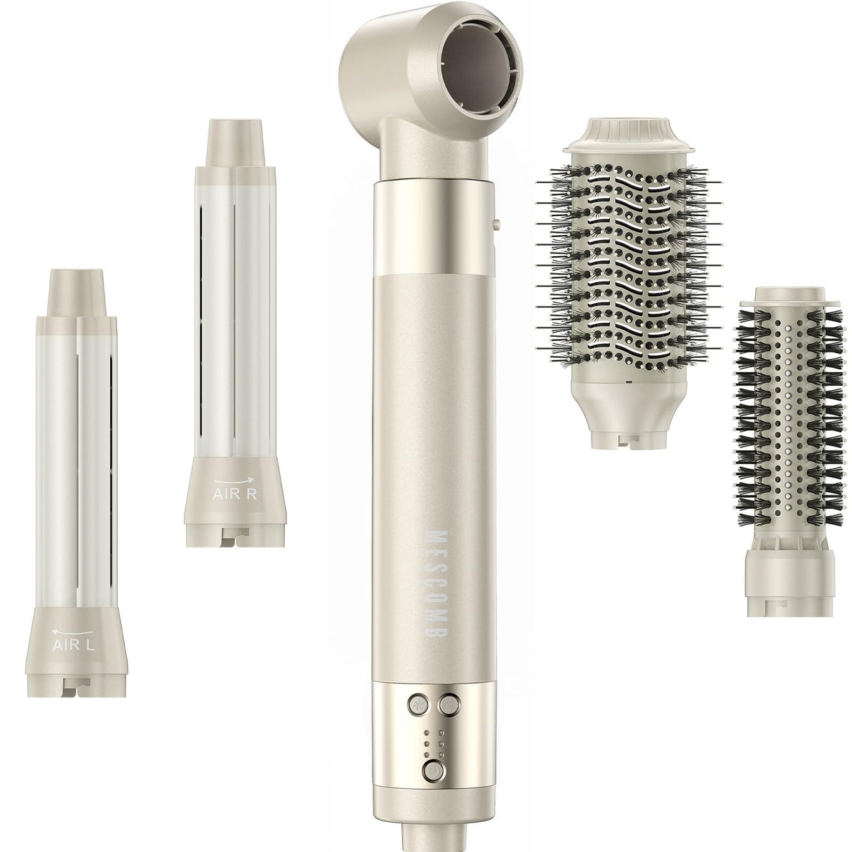 5 in 1 Hair Air Styler - Hair Dryer Brush 110000 RPM for Fast Drying & Hot-Air Auto Wrap Curlers for Curling, Frizz-Free Blow Dryer Brush for Straightening Volumizing No Heat Damage
