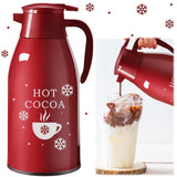 LemonRoad 1 Pcs 68 oz Hot Chocolate Drink Dispenser Red Cocoa Drink Dispenser for Keeping Christmas Hot Cocoa Bar Supplies for Chocolate Party Favors Supplies
