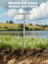 Soil Probe 36 Inches, Soil Sample Probe Stainless Steel, Soil Sampler Probes Rod for Soil Sampling, Soil Test Kit for Gardening