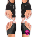 ShrooFit Effective Bunion Corrector for Men & Women | Relief Kit with Cushion Sleeves | Toe Straightener – Large/X-Large