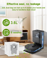 VBN 18 Packs Q10 Q7 Q5 Dust Bags for Roborock Q7 M5+, Q10 S5+/Q10 X5+, S8 Pro Ultra, S8+, Q7 Max+, Q5+, Q5 Max+, S7 Max Ultra,S7 Maxv Ultra and Q8 Max+ vacuum bag replacement, 3.6L