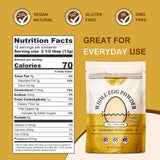 Orgnisulmte Whole Egg Powder, Fresh Pasteurized Egg Powder, All Natural, No Additives, Gluten Free Excellent for Baking Made in USA 8 Oz