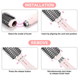 IG INGLAM 4 in 1 Blowout Hair Dryer Brush Set - Negative Ion Detachable Hair Dryer, Volumizer Styler with 2 Brush Heads, Pink