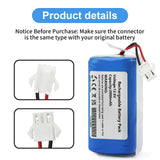 MULS 12.8V M210 Battery Replacement for Lefant M210 M210 Pro M210P M210B M213 M213S M320, OKP Life K2 Robot Vacuum Cleaner 2000mAh