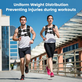 Weighted Vest with Two Adjustment Straps for Men Women, 8lbs/12lbs/16lbs/20lbs Weight Vest with Reflective Stripes for Workout, Strength Training, Running, Fitness, Muscle Building, Weight Loss, Weightlifting