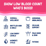 Iron Supplement for Women Iron Drops Daily Support, 20mg of Polysaccharide Iron Complex Iron Free Taste, Natural Sweeteners, Vegan and Pareben Free (Berry Daiquiri, 4 Fl Oz)