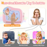 Smasiagon Magnetic Drawing Board for Kids, Toddler Toys for 1-2 Year Old Girl, Portable Doodle Board Pad Learning and Educational Toys for Ages 1 2 3 Year Old Baby Girl Birthday Gift（Pink）