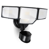 LUTEC 80W 9000LM LED Security Light Hardwire Motion Sensor Outdoor Lights, 4 Head LED Flood Lights Outdoor 5000K Daylight, IP65 Waterproof, Motion Detected Lights for Outside, Garage, Yard (Black)