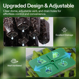 VIVOSUN 6-Pack Seed Starter Trays with 10"x20.75" Seedling Heat Mat, Self-Adjusting Dual Digital Display Temperature Controller, 72-Cell Seed Starter Kit with Humidity Dome, Reusable Propagation Trays