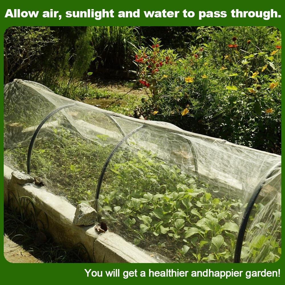 Garden Netting, 15x15Ft Plant Covers Ultra Fine Mesh Netting Pest Barrier Protection Bird Mosquito Net Plants Cover for Vegetables Fruits Flowers Crops Garden