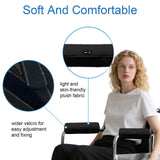 SPRING SEAON Wheelchair Armrest Covers 2 Pack Soft Memory Foam Wheelchair armrest Pads Wicking Washable for Office Transport Chair (Black)