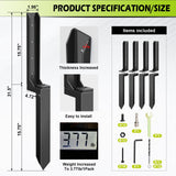 4 Pcs Fence Post Repair Kit, Heavy Duty Fence Post Anchor Ground Stakes for Repair Tilted, Broken Wood Support