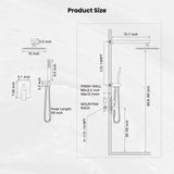 gotonovo Rainfall Bathroom Shower System Rain Shower Head and Handle Set Wall Mounted Shower Complete Combo Solid Brass Pressure Balancing Shower Mixer Valve 16 Inch Brushed Nickel