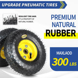 GICOOL 4.10/3.50-4 Rubber Pneumatic Tire, for Hand Truck Dolly Cart 2 Pack