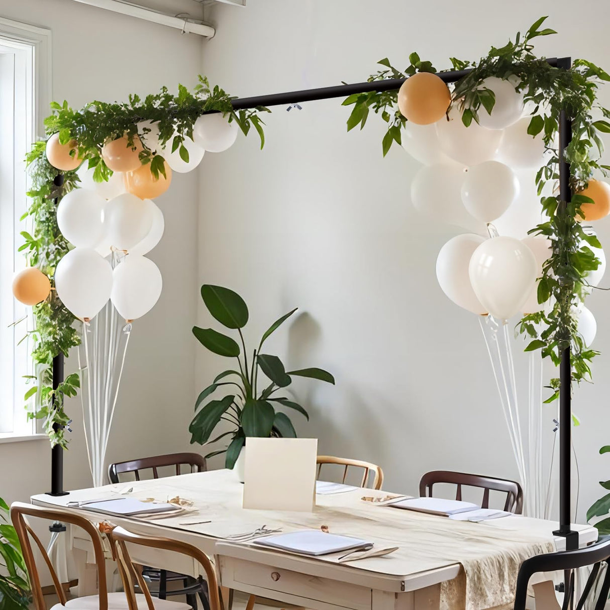 Over The Table Rod Stand with Clamps, Adjustable Metal Table Arch Stand