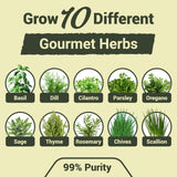 10 Herb Garden Planter Indoor Kit, 44pcs Complete Kitchen Herb Starter Set Including Burlap Pots, Markers, Soil Discs, Gardening Tools, Unique Easter/Birthday/Christmas Gift Ideas for Women, Mom