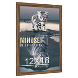 Natural 12x18 Frame Rustic Brown, 18 x12 Picture Frame, 12 by 18in Canvas Poster Frame, Large Gallery Concert Portrait Landscape Photo Wall Frame, Anniversary/Wedding/Birthday/Thank you/Christmas Gift