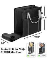 BS-VOG Carrying Bag for Ninja Slushie Machine FS301 & FS300, Portable Travel Tote Storage Bag with Front-Opening Design for Frozen Drink Maker, Thick Padded Protector for Machine Accessories