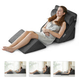 Ganaver 4pcs Orthopedic Bed Wedge Pillow Set Post Surgery Relaxing Back Adjustable Head Support Cushion Triangle Memory Foam Pillow for Acid Reflux Sleeping Reading Leg Elevation Snoring