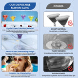 CALBODE 40 Pack Plastic Martini Glasses 5 Oz Disposable Cocktail Cups