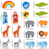 KMTJT Toddlers Wooden Noah's Ark Toy for 1 2 3 Boys Girls Baptism Gifts