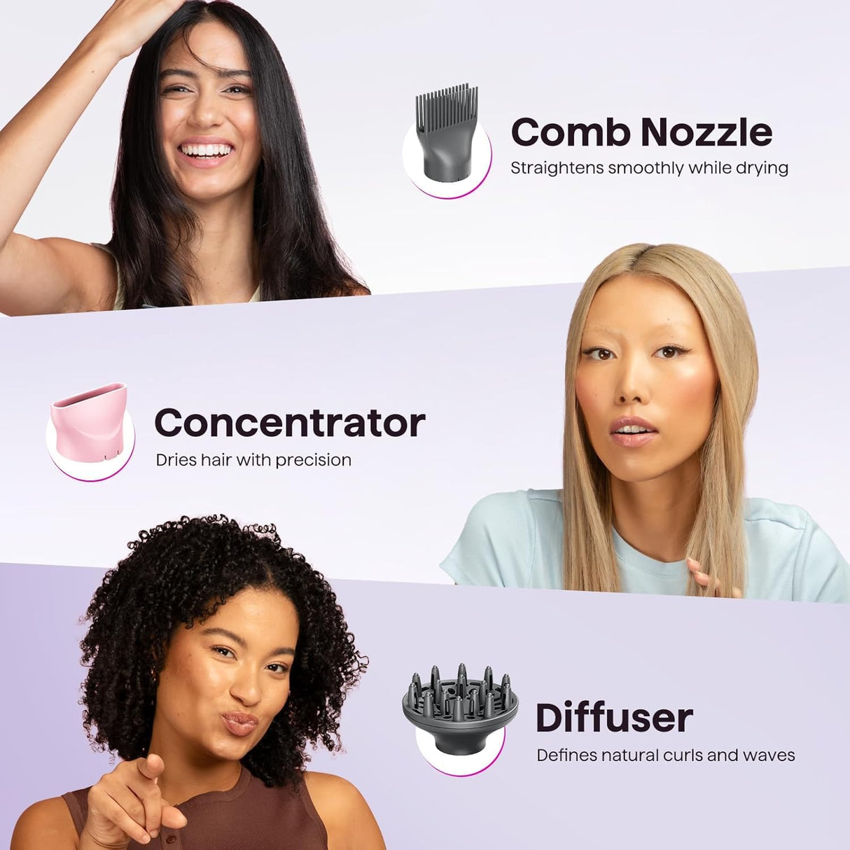 Wavytalk Steamline Pro Steam Straightener Brush and Wavytalk Blown Away onic Hair Dryer Pink