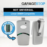 2X for Multicode Linear 308911, 10 dip Switch Gate Opener Remote 300MHz, Multi Code Garage Door Opener Remote, Garage Clicker Replacement