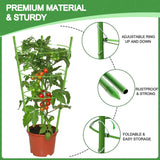 KLS 3 Pack Tomato Cage for Pots Plant Support, Upgrade 24 Inches Tomato Cages for Garden, Pepper Cage Trellis Kit with Plant Tie and Clips (24")