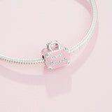 PANDORA Pink Travel Bag Charm - Compatible with PANDORA Moments - Jewelry for Women - Made with Sterling Silver & Enamel - Gift with Gift Box