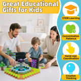 EchoPlan 150PCS Magnetic Blocks, Magnetic Building Blocks, STEM Constructions Magnet Blocks for Boys Girls Age 3 4 5 6 7 8 9 10, Sensory Stacking Toy Christmas Birthday Gifts for Kids, 1" Large Size