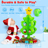 Surelect My First Christmas Tree for Toddlers, Montessori Christmas Decoration Toy with Ornaments, Mini Train Set, Roly Poly Toys, Finger Puppets, Birthday Xmas Gifts for Little Kids Boys and Girls