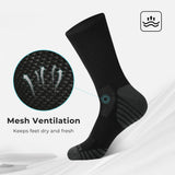 BAMBOO COOL Men's Crew Socks Athletic Cushioned Moisture Wicking 6 Pairs