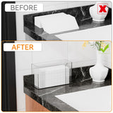 Acrylic Clear Paper Towel Dispenser Countertop,11″ Long Multifold Paper Towel Dispenser and Napkin Dispenser for Bathroom,Suitable for Z-fold,Folded,Trifold,C fold and Tri Fold Paper Towels Holder