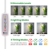 Wiaxulay Grow Lights for Indoor Plants, 153 LED Full Spectrum Plant Grow Light Floor Standing, Height Adjustable 24-68 in,4/8/12/16H Timer,3 Lighting Modes,5 Brightness for Growing Large Tall Plants