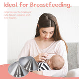 luxury little 999 Silver Nursing Cups for Breastfeeding Moms, Advanced Ventilation Design Nipple Shield, Comfortable Lactation Care for Postpartum Nursing Moms, Breastfeeding Essential, X-Large