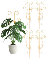 Whtawtaw 4Pcs 30" Indoor Plant Trellis for Potted Plants, Gold