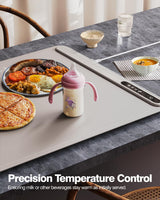 iTRUSOU Electric Warming Tray - Full Surface Heating,Rollable & Portable,Premium Silicone Nano-Material,3 Temperature Settings,Auto Shut-Off -Versatile Food Warmer for Gatherings,Parties,Everyday Use