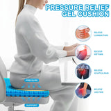 LYUANEC Gel Seat Cushion for Long Sitting, (2.4 Inch Extra Thick Cushion) Soft＆Breathable Gel Cushions for Pressure Relief, Wheelchair Seat Cushions, Gel Pad for Chair, Office Chair Cushion