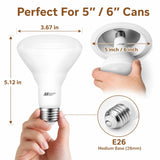 MASTERY MART 12 Pack BR30 LED Light Bulb, E26 Led Bulb 65 watt, 5000K Daylight 10W Dimmable 700 Lumen，Recessed Wide Flood Light Bulb for Indoor Kitchen Ceiling