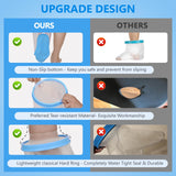 100% Waterproof Extra Wide Leg Cast Cover for Shower with Non-Slip Bottom Reusable Shower Boots Protector for Adult Leg Ankle Foot After Surgery Bandage Dressing Wound Immobilizer/Brace, Walking Boots
