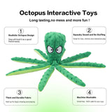 CPYOSN 2 Pack Octopus Dog Toys, No Stuffing Squeaky Crinkle Plush Chew Toys