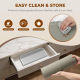 Homelove Warming Mat for Food - Fast Full Surface Electric Warming Tray with 7 Temp-Settings & 8H Timer, Portable Roll Up Food Warmer with Heat Insulation Pad for Gatherings Parties Buffet XXL-Khaki