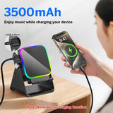 MILOUZ Wireless Induction Speaker 5-in-1 Bluetooth Speaker with Phone Stand